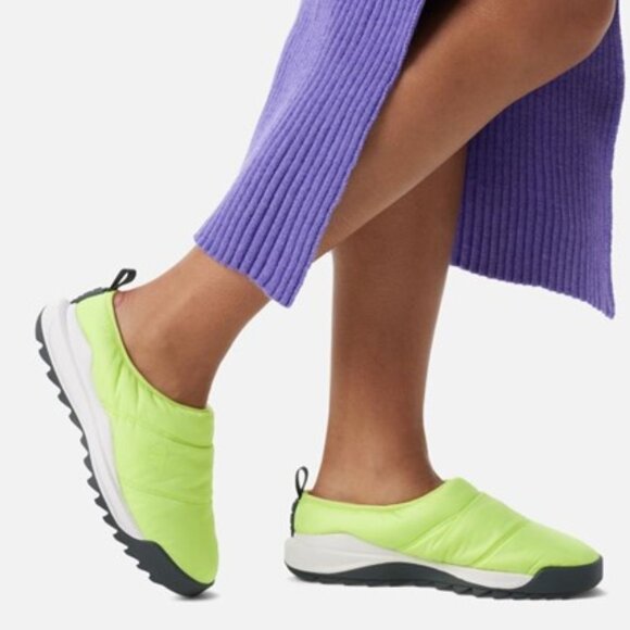 Sorel ONA RMX Puffy Slip-On Quilted Shoes Waterproof Tippet Green Size 9.5 NEW - Picture 1 of 7